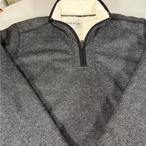 Orvis Sherpa Lined Quarter Zip Pullover XL Charcoal - Picture 5 of 11